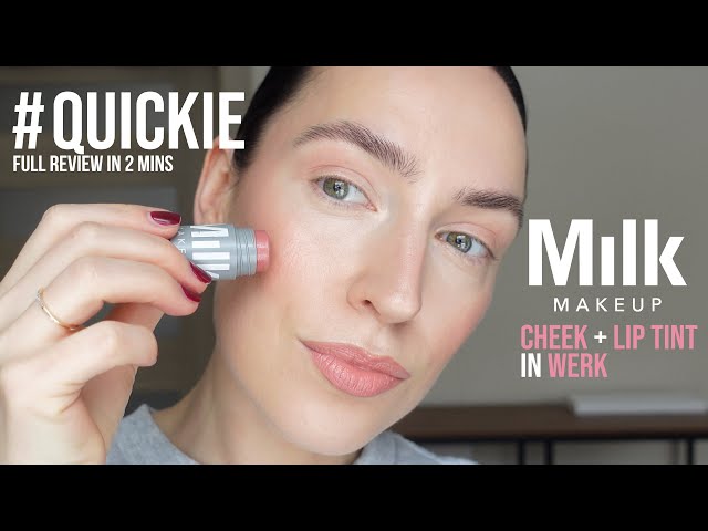 #QUICKIE | MILK Makeup Lip + Cheek Cream Blush Stick in WERK review 2023 class=
