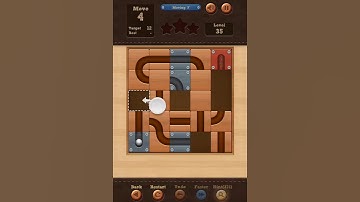 Roll the Ball slide puzzle Moving F Pack Level 35 Solution