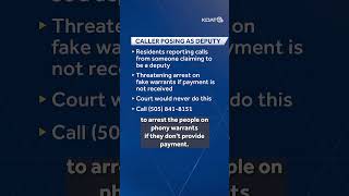 A phone scam is targeting Albuquerque as scammers pose as sheriff's deputies #scamalert #news