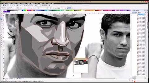 Demo Video Tutorial Pop Art WPAP Corel Draw C. Ronaldo