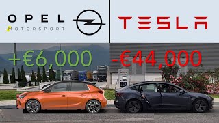 Είναι πιο οικονομικό το Tesla από το Opel Corsa; Σύγκριση με EXCEL