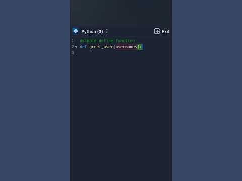 simple define function in python - YouTube