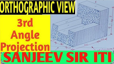 How To Draw Isometric view change from Orthographic  in 3rd Angle Projection #sanjeevsiriti#