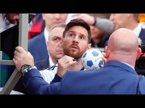 Locura con Messi en el entrenamiento de Argentina en Rusia