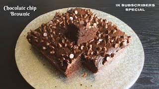1k subscribers special Chocolate chip Brownie recipe | fudgy chocolate brownie | 2018