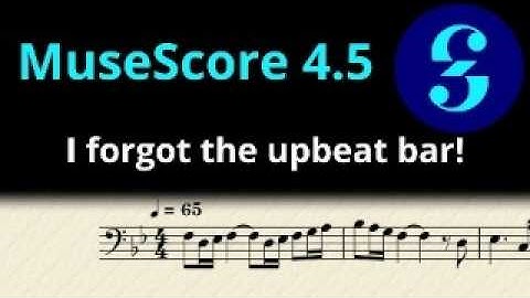 MuseScore Quick Tips | Adding pickup measure
