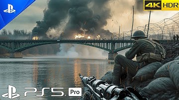 (PS5 PRO) Remagen Bridge War 1945 | Realistic ULTRA Graphics Gameplay [4K 60FPS HDR] Call of Duty