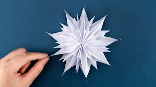 How to make 3D Snowflakes out of paper  Christmas Ornaments