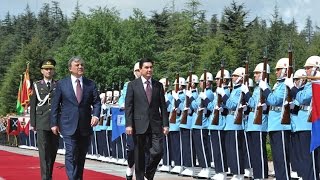 Türkmenistan Devlet Başkanı Berdimuhamedov Çankaya Köşkü&#39;nde03.06.2014