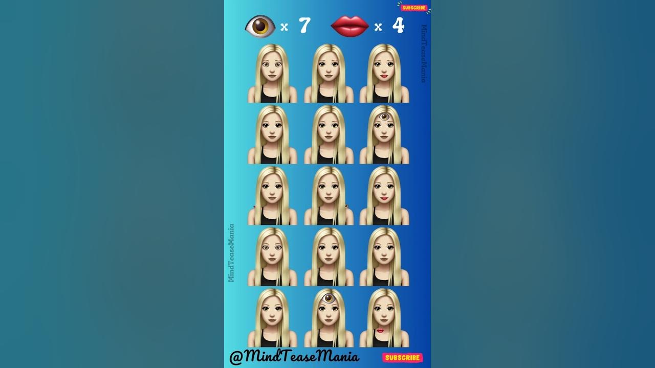 💋 Girl Emoji Puzzle 🧩 Locate Odd Emojis 😍 RockStar YouTube