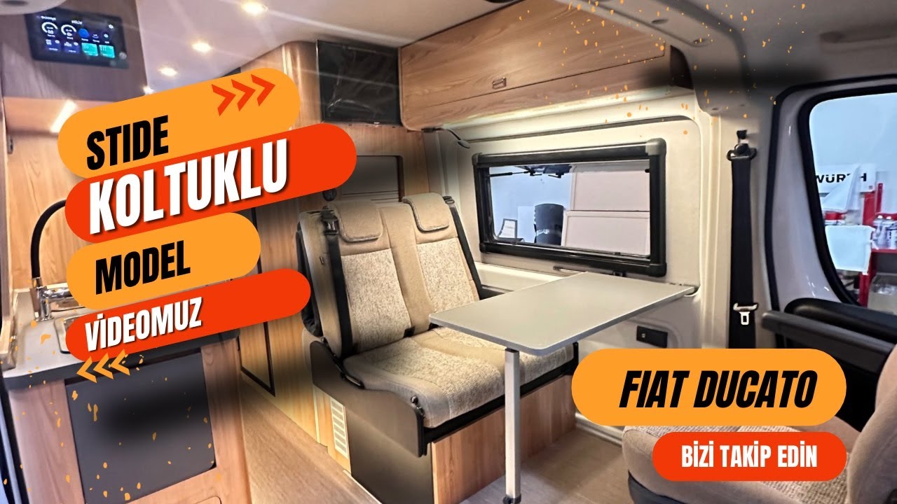 Fiat Ducato Karavanda Stide marka İnanılmaz Yatak Olabilen Koltuk Tasarımı!
