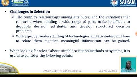 Lecture Video_15ME82_Module1  Guidelines for Process Selection  _Dr C Anil Kumar