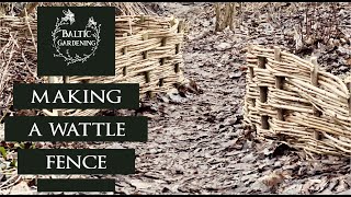 How to make a wattle fence. Fence of hazel cuttings. Basket weave in the garden. Baltic Gardening