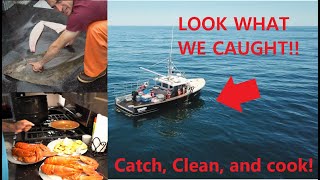 Maine lobster fishing - Maine Halibut fishing - Catch, Clean, Cook! - Maine salt water fishing #14