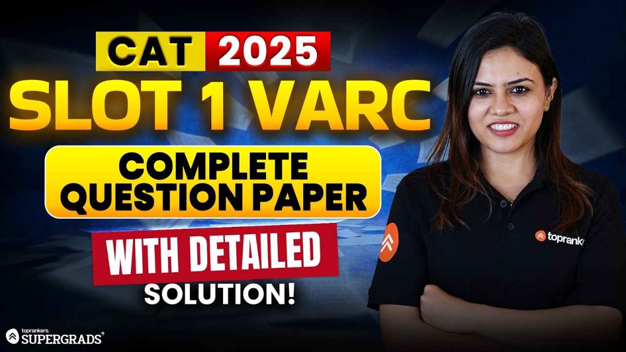 CAT 2025 Slot 1 VARC Full Paper | All Questions with Detailed Solutions ...
