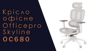 Крісло офісне Officepro Skyline OC680-W-LG-LG