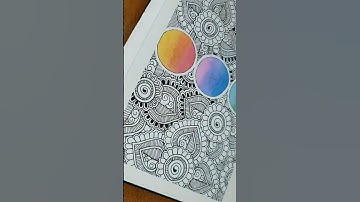 Zentangle Pattern 🦄 #shorts #art #lineart #zentangle #zentangleart #fineliner #short