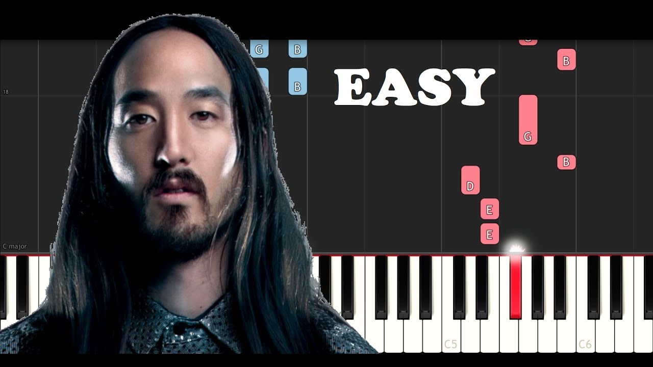 Steve AokI - Waste It On Me (EASY Piano Tutorial) ft Bts