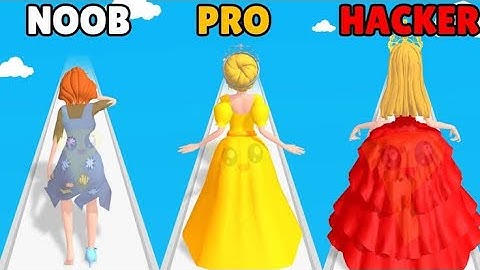 princess run 3d noob vs Pro vs hacker all max level iOS gameplay  #satisfying