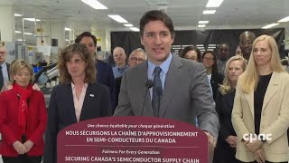 Le PM Trudeau annonce un investissement sur l'approvisionnement en semi-conducteurs – 26 avril 2024