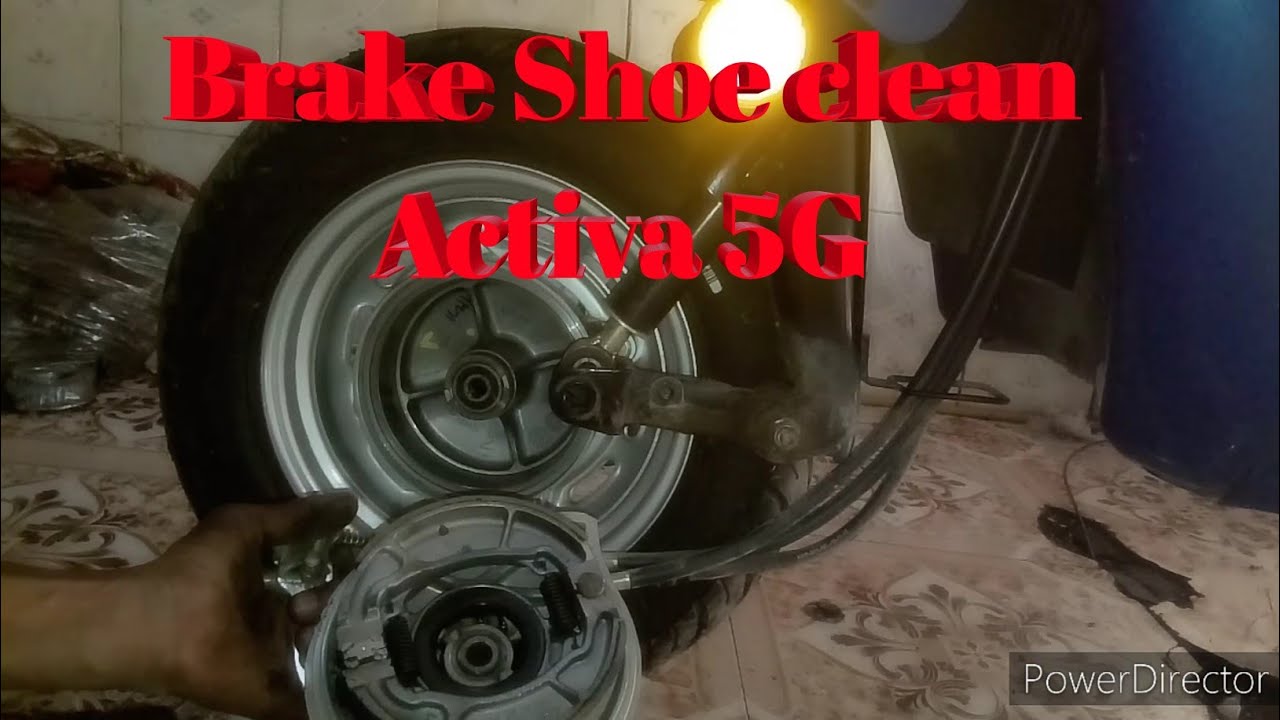 How Activa 5G front brake shoe and darm clean YouTube