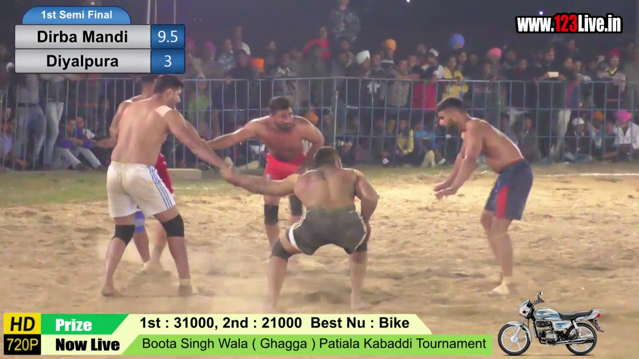 1st SemiFinal : Boota Singh Wala ( Ghagga ) Patiala Kabaddi Cup (Live ...