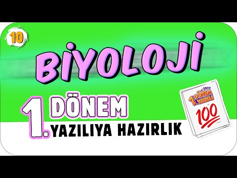 10.Sınıf Biyoloji 1.Dönem 1.Yazılıya Hazırlık  📑 #2023