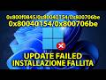 Come risolvere WINDOWS UPDATE ERRORE INSTALLAZIONE 0x800f0845 / 0x80040154 / 0x800706be #tutorial