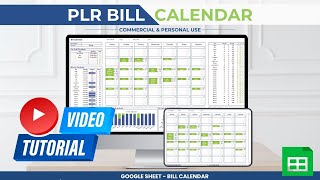 PLR Bill Calendar Tutorial | How to Use & Sell This Digital Product for Passive Income
