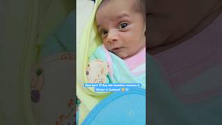New born 13 Day old: Jaundice recovery &amp; Winter in Summer! 🌞❄️ #shorts