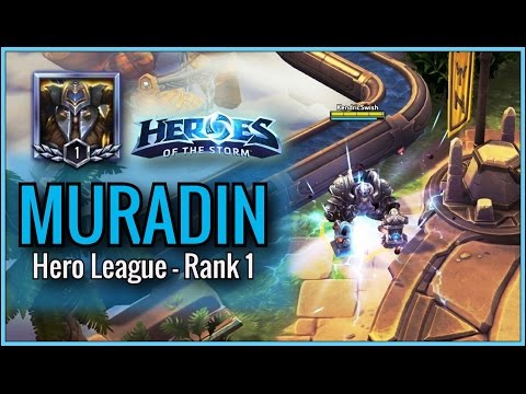 Heroes of the Storm: INTENSE Hero League Match - Muradin Warrior! (Rank 1)