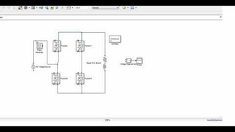 FULL WAVE CONTROLLED RECTIFICATION Circuit on MATLAB SIMULINK with Explanation