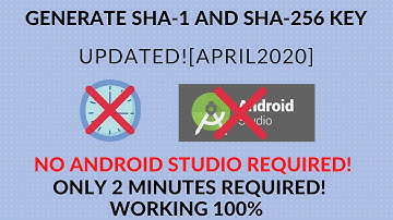 SHA-1: How to generate SHA-1 and SHA-256 key without Android Studio in under 2 mins?