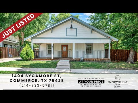 1404 Sycamore Street, Commerce, TX home video tour