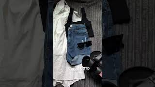 Casual Spring Outfit .Shopthestyledistrict Tank Top Denim Shorts