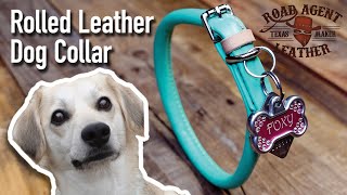 Making a Rolled Leather Dog Collar Leathercraft ASMR