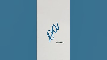 How to connect (o+ a) cursive writing