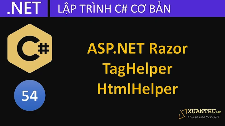 CS54 - (ASP.NET Razor  05) TagHelper và HtmlHelper trong ASP.NET, lập trình C# .NET Core