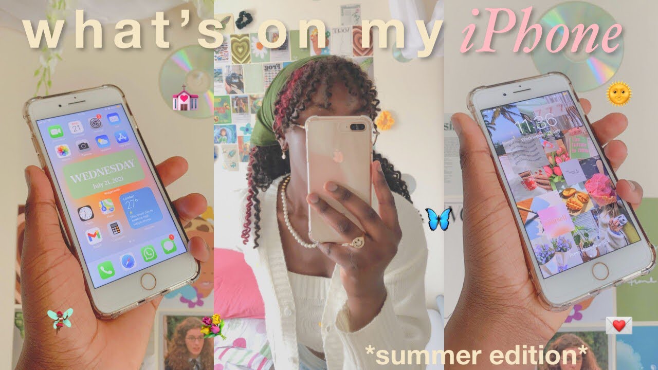 UPDATED what’s on my iPhone 8 plus *summer edition* aesthetic + cute