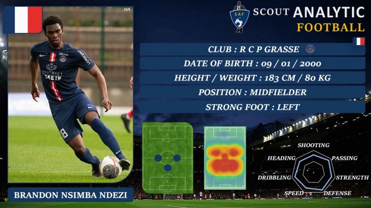 BRANDON NSIMBA NDEZI ( R C P GRASSE VS ANDREZIEUX ) ( MIDFIELDER - R C P GRASSE / FRANCE )