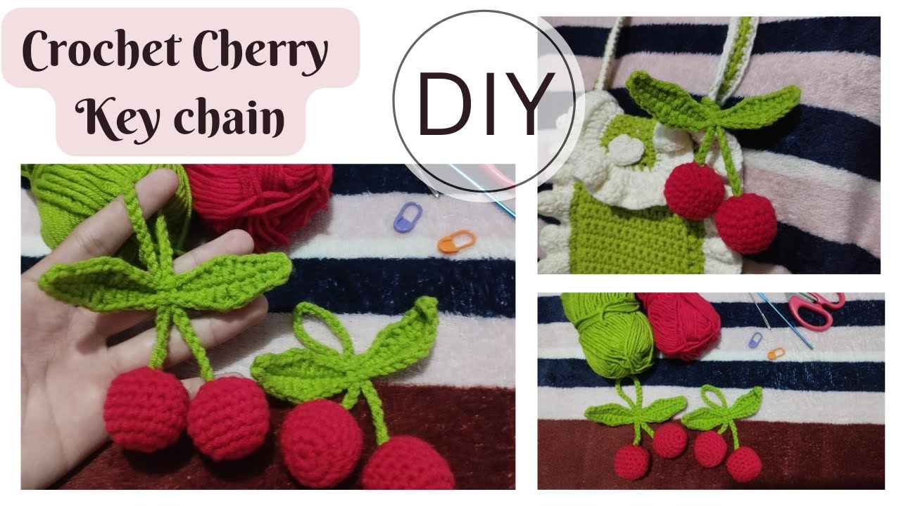 Crochet Cherries Keychain Tutorial | Amigurumi Cherries | RMG Crochet ...