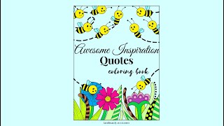 Awesome Inspiration Quotes 10-Page Printable Coloring Book PDF Awesome Inspiration Quotes 10-Page Printable Coloring Book PDF