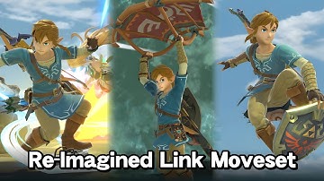 Link Re-Imagined Moveset (A Linkier Link) - Mod Showcase [SSBU]