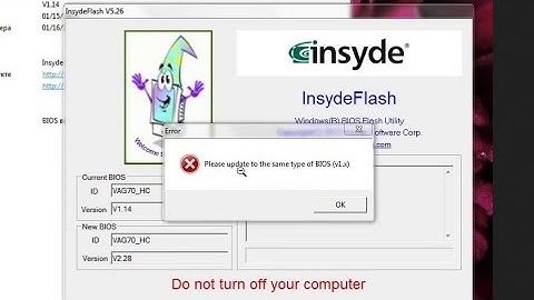 Please update to the same type of BIOS(v1.x) / How to Extract bios fd file