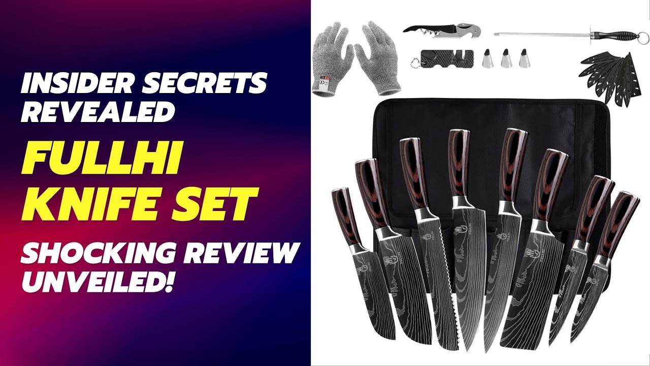 Knife Set,FULLHI 14pcs Japanese Knife Set, Premium German Stainless Steel  Kitchen Knife Set
