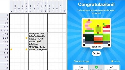 Nonogram.com Soluzioni Livello Difficile - Hard Puzzle Level Solution - Daily Puzzle - Madip1990