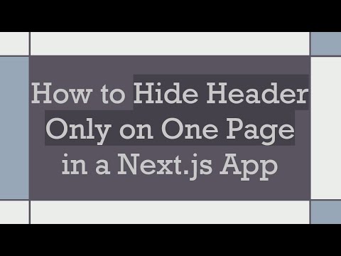 How to Hide Header Only on One Page in a Next.js App