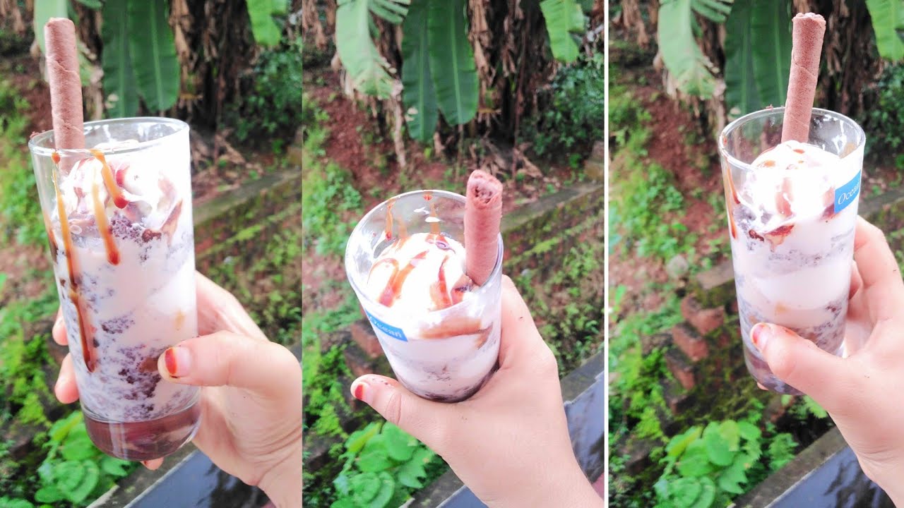 chocolate shake sundae |easy dessert recipe |by Mother-daughter kitchen 