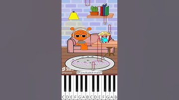 Sprunki Popcorn Trick Fail fat Skyblue vs Oren (@FunnyStudioAnimation) - Octave Piano Tutorial