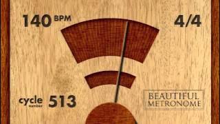 140 BPM 4/4 Wood Metronome HD